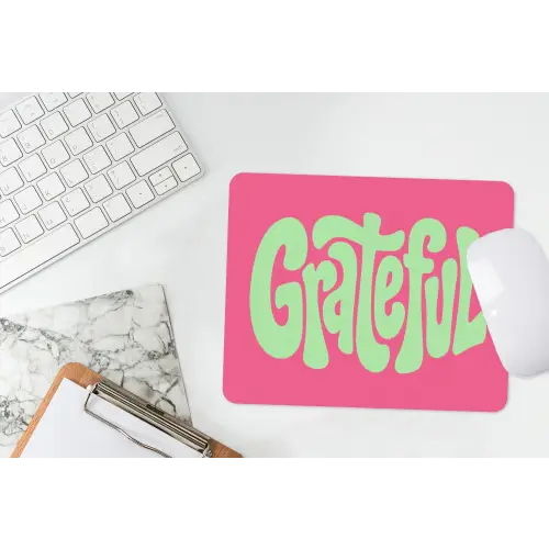 Grateful - Groen - Grafisch - Vloeiend muismat rubber klein -witbureau