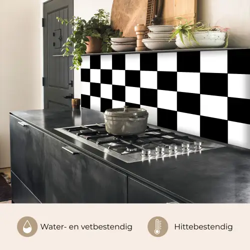 Schaakbord - Patronen - Zwart Wit keuken achterwand 2 middel 871 -usp_NL