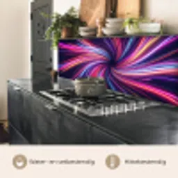 Abstract - Swirl - Futuristic - Neon keuken achterwand 2 middel -usp_NL