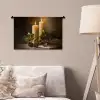 Kaarslicht - Kerst - Veelkleurig Wandkleed katoen klein -sfeer4