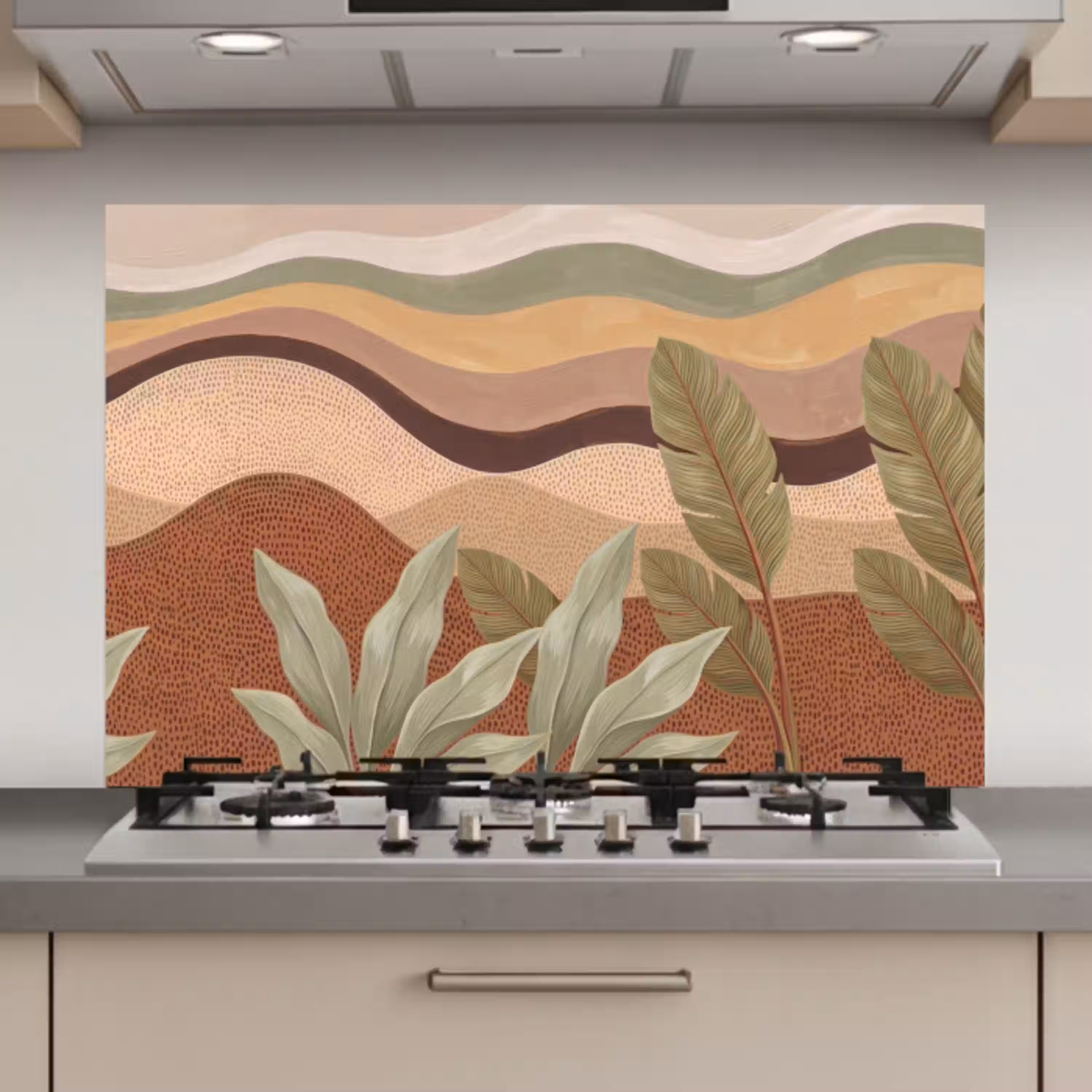 Natuur - Bladeren - Landschap - Abstract - Aardetinten keuken achterwand spatscherm klein -3d_website