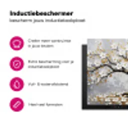 Boom - Bloemen - Natuur - Abstract - Wit Inductie beschermer vinyl 3mm klein -wsfeer2_website