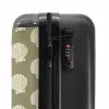 Patronen - Schelp patroon in grijsgroen NBS - Handbagage koffer - Kinderen Unisex middel -slot