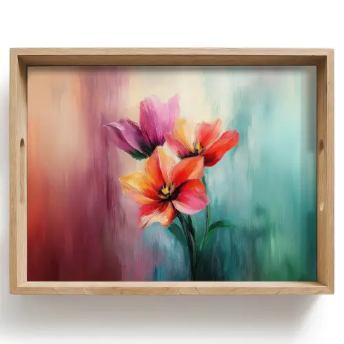 Tulpen - Lichtreflecties - Kleurverloop Dienblad Rechthoek middel -z3d_shopping