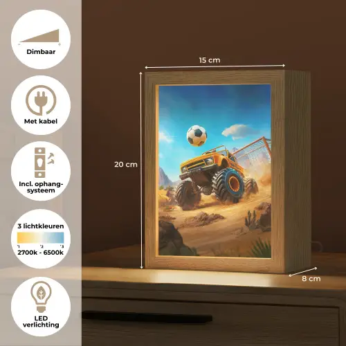 Monstertruck - Voetbal - Woestijn Light Box met kabel klein -USP_NL