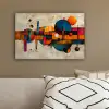 Vintage - Moderne kunst - Oranje - Geometrische vormen canvas 2cm klein -sfeer3
