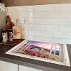 Bergen - Landschap - Doorkijk - Bloemen - Avond - Roze Inductie beschermer vinyl 3mm middel -sfeer3