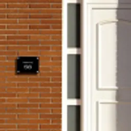 Effen - Zwart - Modern Naambord Rechthoek middel -sfeer3-rechthoek-S