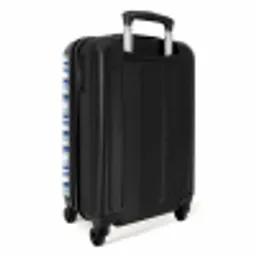 Strepen patroon blauw NBS - Handbagage koffer - Kinderen Unisex middel -achterkant