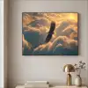 Adelaar - Wolken - Zon Textielframe - compleet frame klein -sfeer2