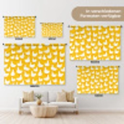 Eendjes - Patroon - Geel Wandkleed katoen klein 269 -tsfeer8_DE