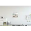 Stenen - Stapel - Zand - Zee textielposter latten blank klein -kinderkamer