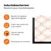 Koraalkleur - Vlechtmotief - Wit Inductie beschermer vinyl 3mm klein 276 -zzzzzzz-td-ups