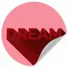Dream - 3D - Rood - Roze Wandcirkel behangsticker klein -3d