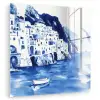 Dorp - Rotswand - Roeiboot - Water plexiglas 5mm klein -zzzproduct_nieuw