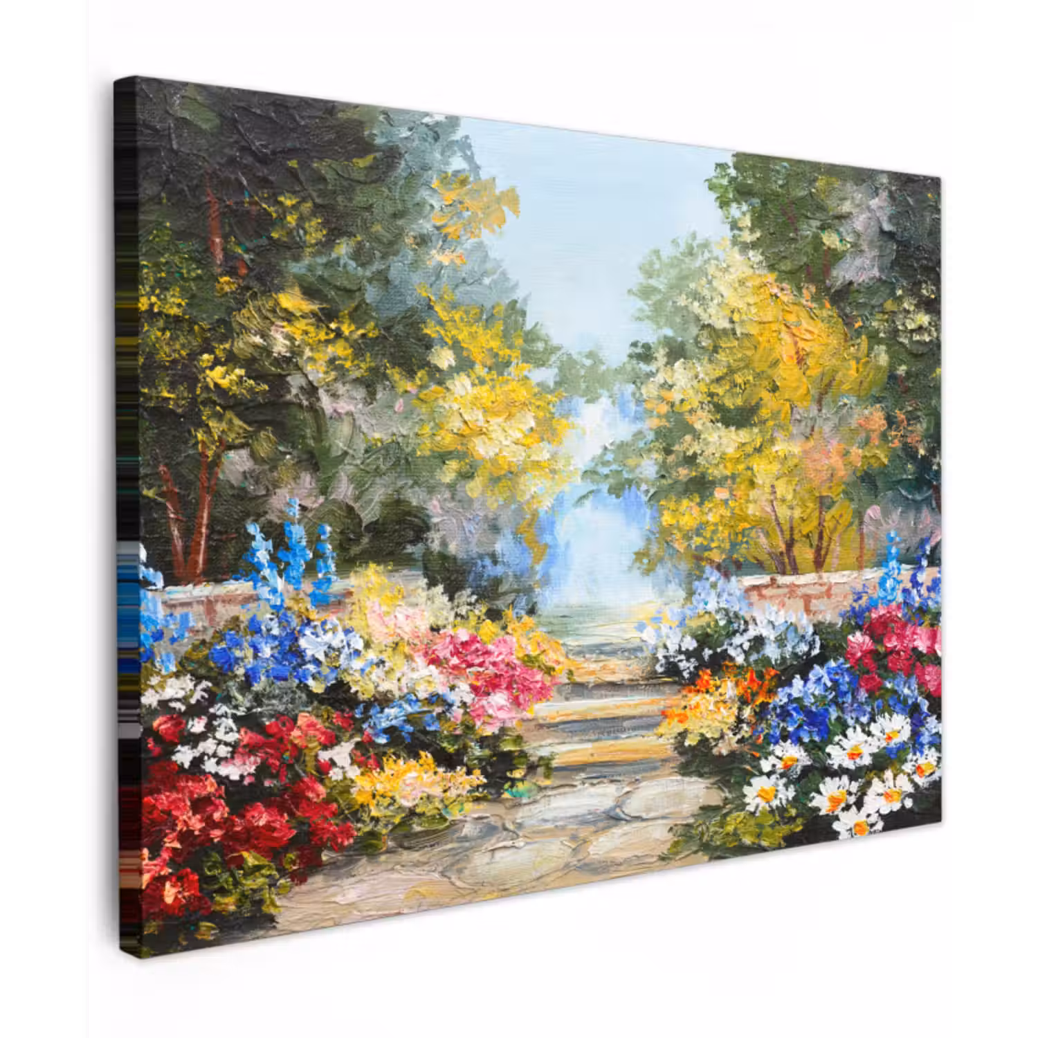 Canvas schilderij - Schilderij - Bloemen - Natuur - Olieverf