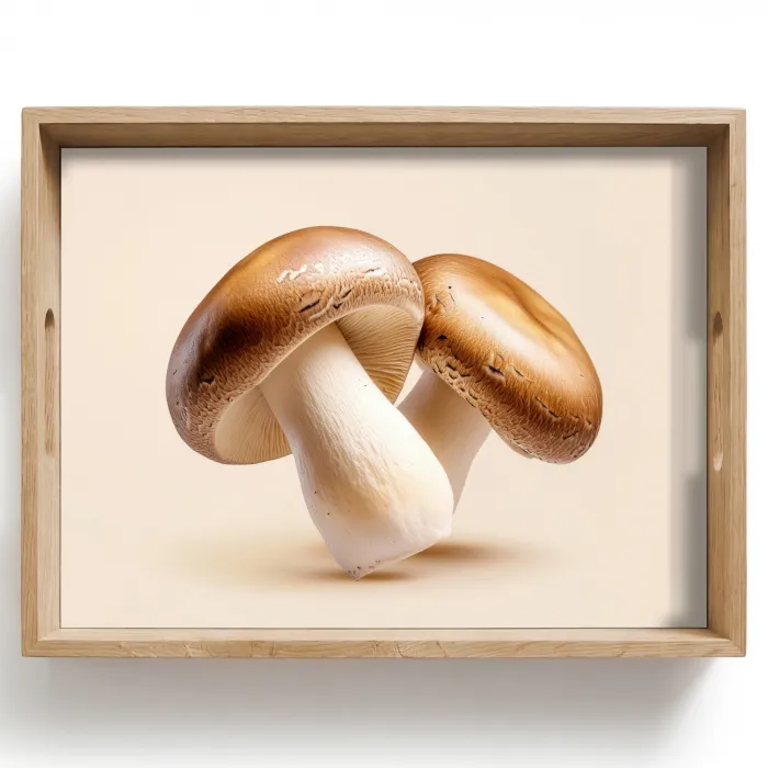 Champignons - Zacht - Beige Dienblad Rechthoek middel -z3d_shopping