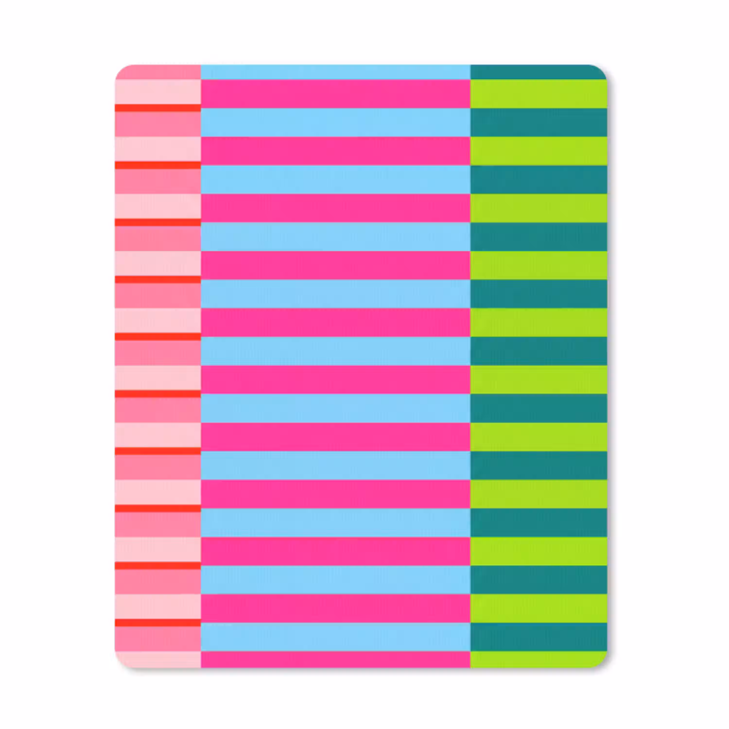 Patroon - Strepen - Modern - Abstract - Kleurrijk muismat rubber klein -3d