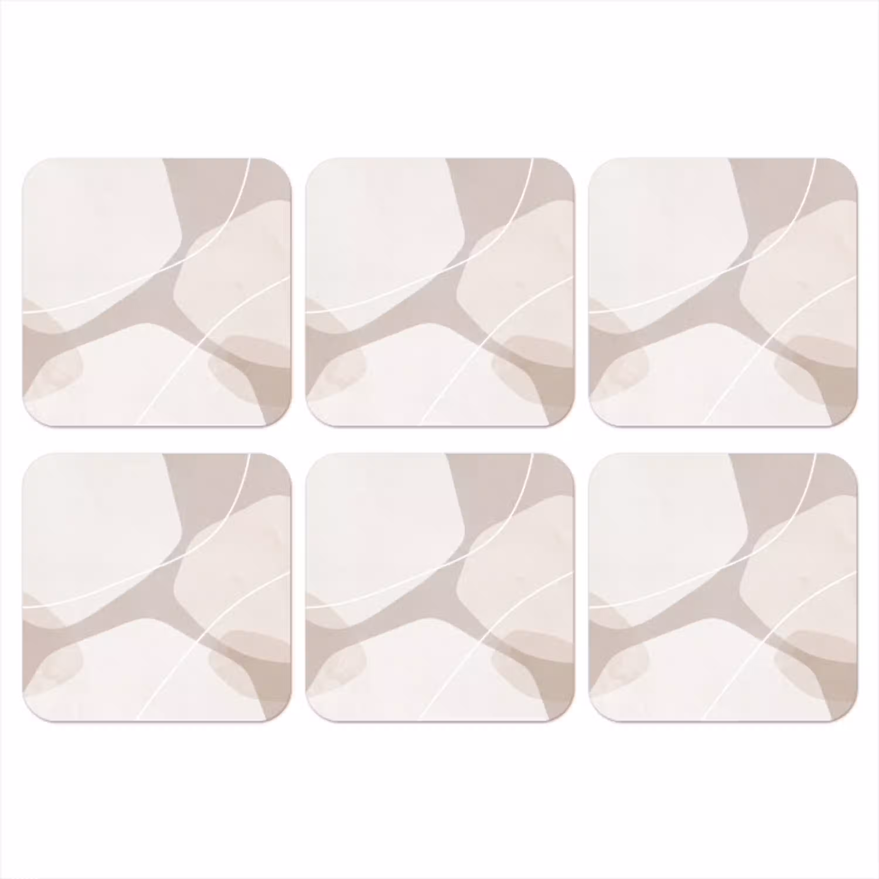 Abstract - Vormen - Beige onderzetter kurk middel -3d