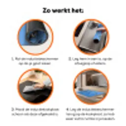 Zwaluwen - Vliegen - Blauw Inductie beschermer vinyl 3mm klein -zzzzzzz-td-werking