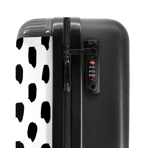 Verticale vlekken op een witte achtergrond NBS - Handbagage koffer - Volwassenen Unisex middel -slot