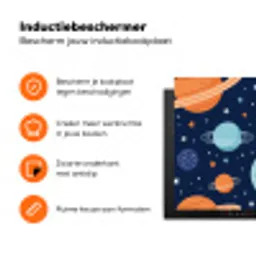 Ruimte - Planeten - Kleurrijk Inductie beschermer vinyl 3mm klein -zzzzzzz-td-ups