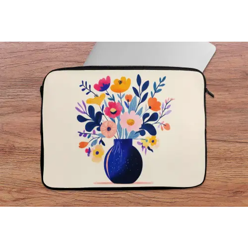 Vaas - Bloemen - Boeket laptophoes neopreen klein -tafel