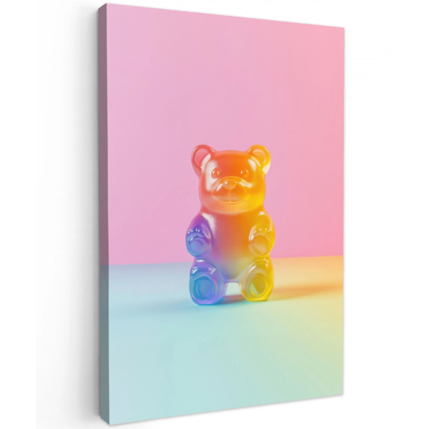 Pastel - Snoep Tuinposter op houten frame 2 cm dik middel -3d