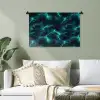 Turquoise - Bliksem  - Wolken Wandkleed katoen klein 269 -sfeer7