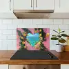 Hart - Zee - Muur keuken achterwand spatscherm klein -sfeer2