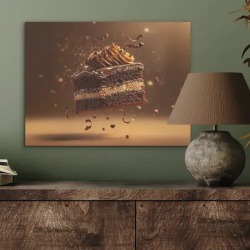 Taart - Chocolade - Eten - Brownie PET vilt klein -sfeer2