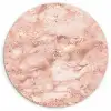 Marmer - Luxe - Roségoud - Roze - Glitter - Marmerlook Wandcirkel kunststof plaat 5mm dik klein -3d