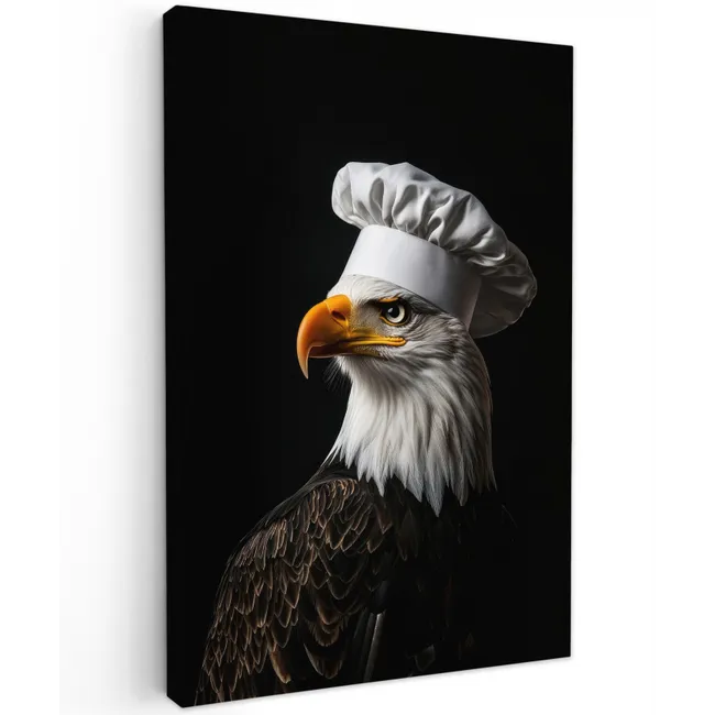 Arend -Amerika - Koksmuts - Vogel - Stoer Tuinposter op houten frame 2 cm dik klein -3d
