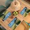 Zandpad - Huis - Bomen - Grasveld Placemat vinyl groot -zzsfeer5_Kitchenyeah-website