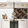 Bruin - Goud - Marmer keuken achterwand 2 middel 871 -voor-na2_NL