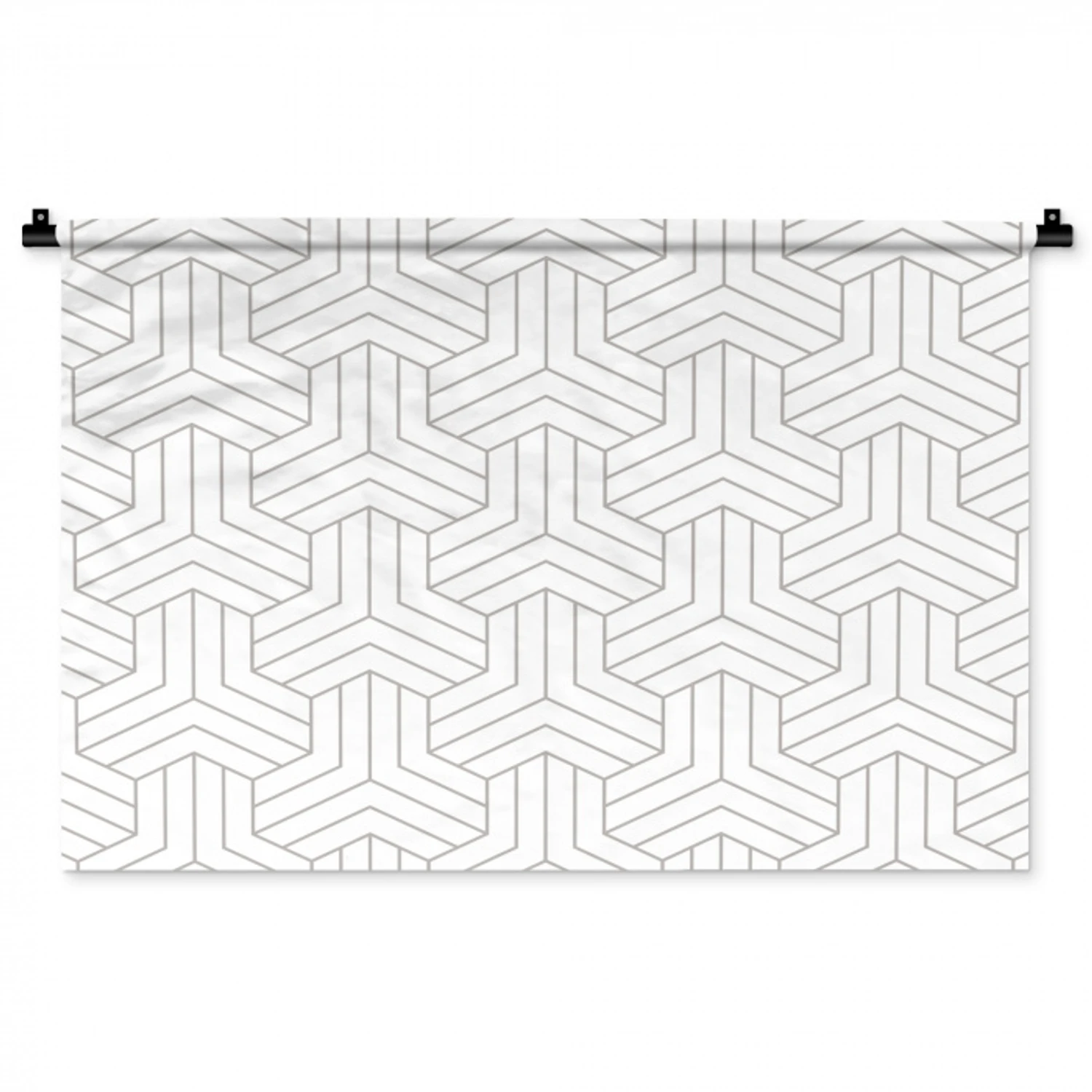 Patronen - Abstract - Zwart - Wit - Geometrie Wandkleed katoen middel 269 -zz3d