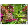 Kleurrijke Japanse tuin tuinposter los doek klein -3d
