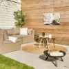 Japandi - Landschap - Beige Tuinposter op houten frame 2 cm dik klein -sfeer2