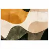 Vormen - Okergeel - Abstract poster papier klein -3d