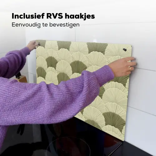 Bladeren - Structuur - Groen Inductie beschemer met haakjes klein 777 -ky-ophangen-nl