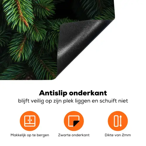 Sparrentakken - Knoppen - Naalden - Groen Inductie beschermer vinyl 3mm klein -zzzzzzz-td-onderkant