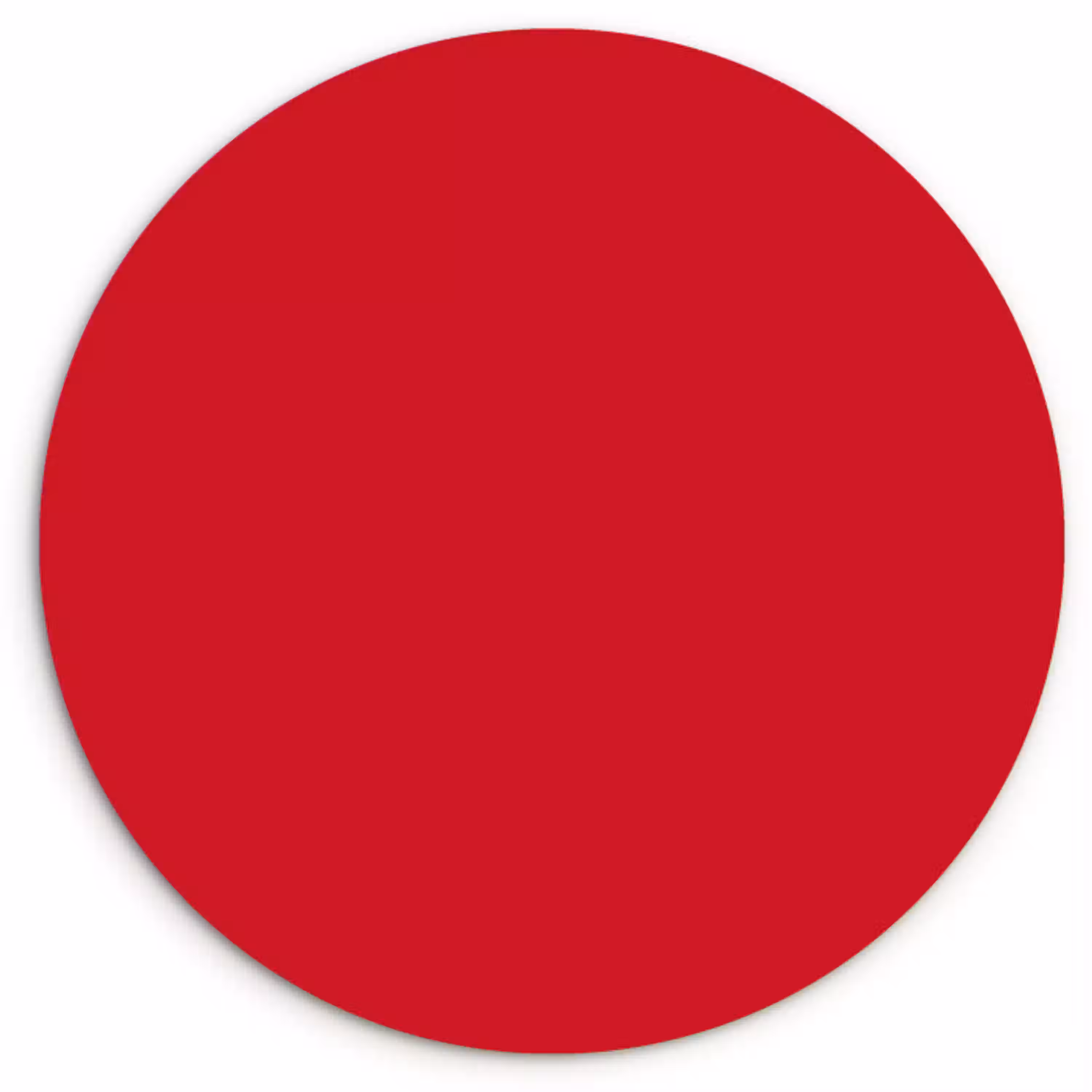 Crimson - Velvet - Rood Wandcirkel kunststof plaat 5mm dik klein 188 -3d