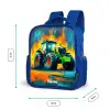 Tractor - Groen - Abstract - Penseelstreken Kinderrugzak - Blauw middel -productfoto_formaten