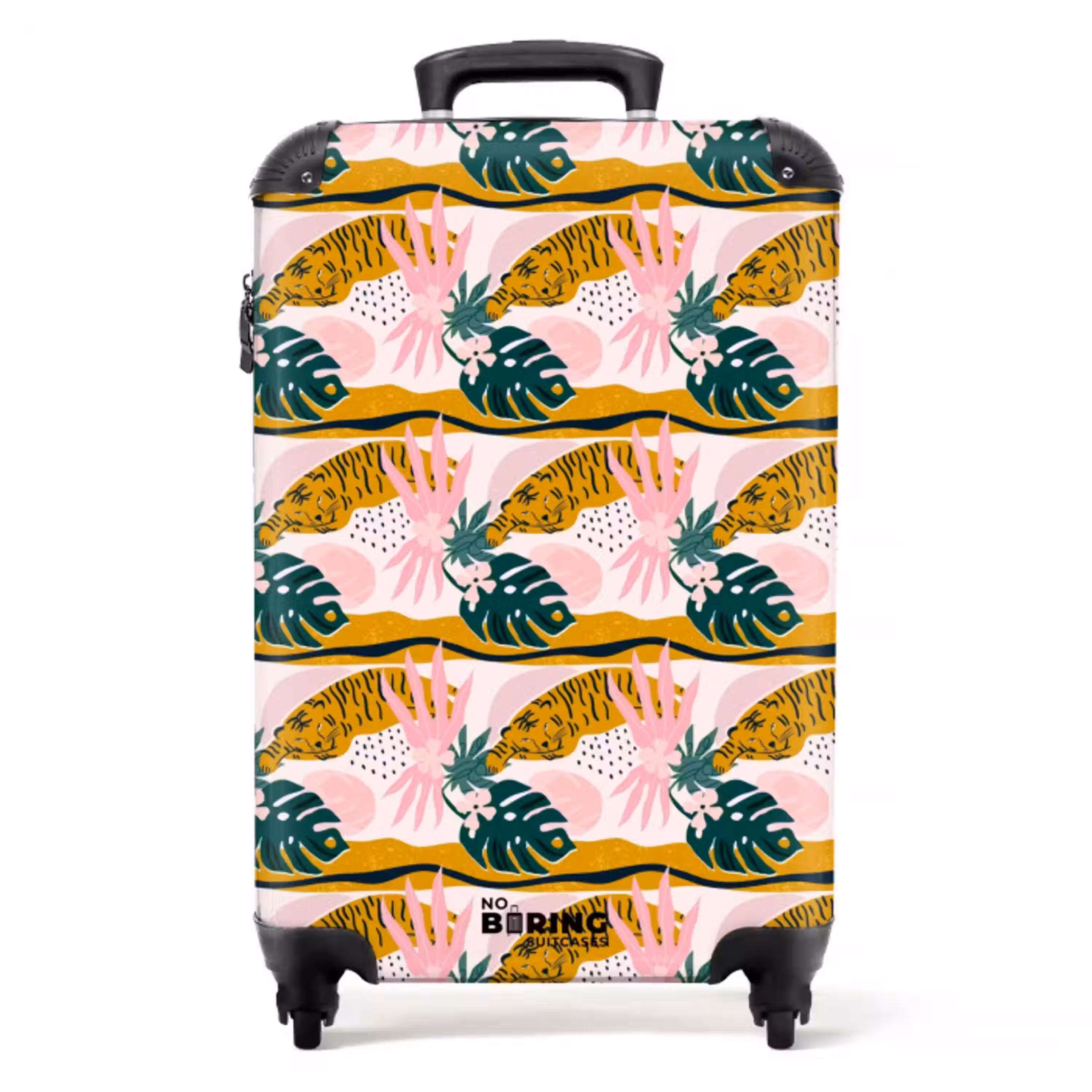 Tropisch tijgerpatroon NBS - Handbagage koffer - Volwassenen Unisex middel -productfoto_recht