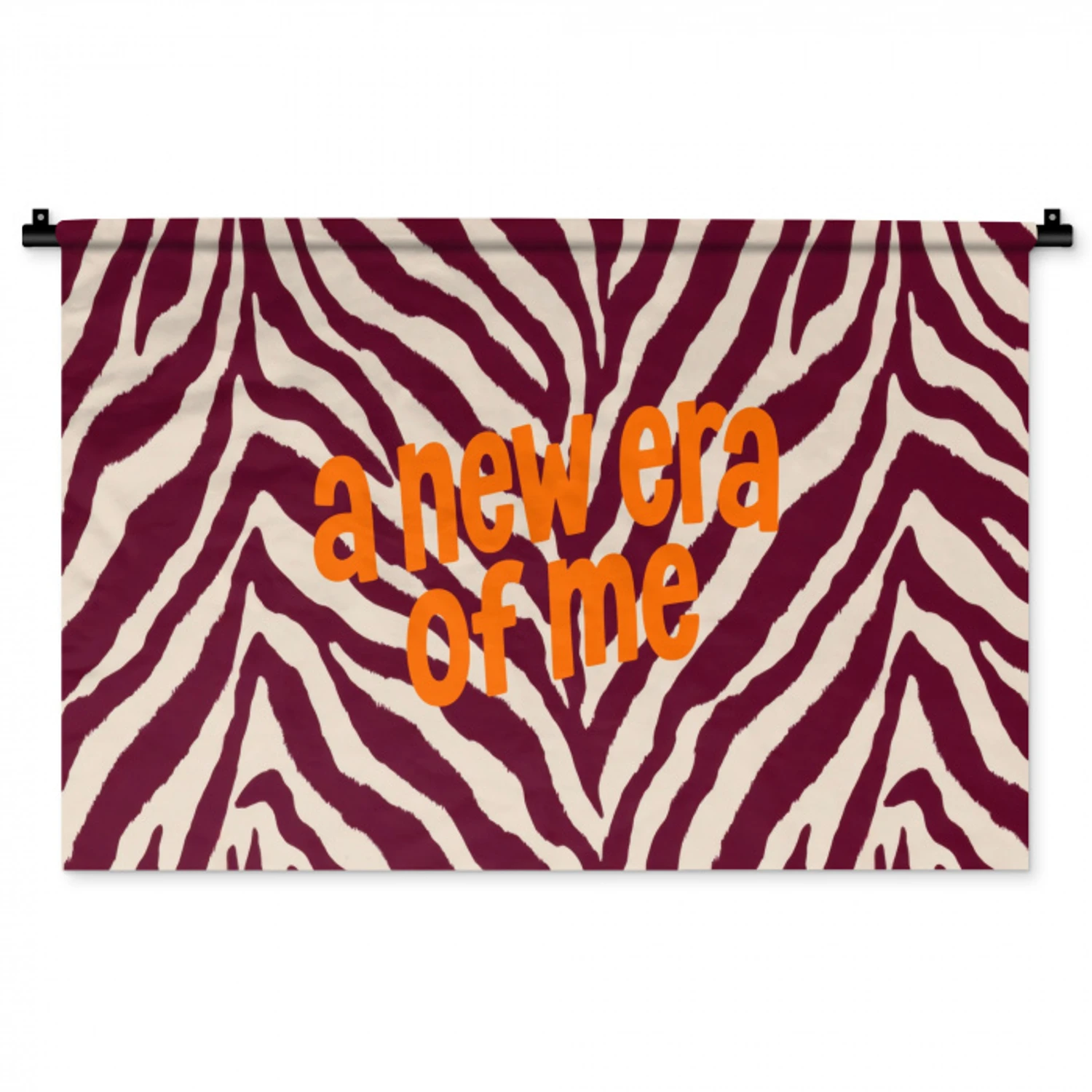 New era - Bordeaux - Zebraprint Wandkleed katoen middel -zz3d