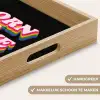 Quote - Regenboog - Roze - Zwart Dienblad Rechthoek middel -USP_HandgreepNL