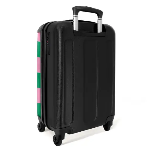 Squares - Groen/roze NBS - Handbagage koffer - Kinderen Unisex middel -achterkant