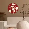 Wijnglazen - Silhouetten - Wit Wandcirkel kunststof plaat 5mm dik klein -sfeer1