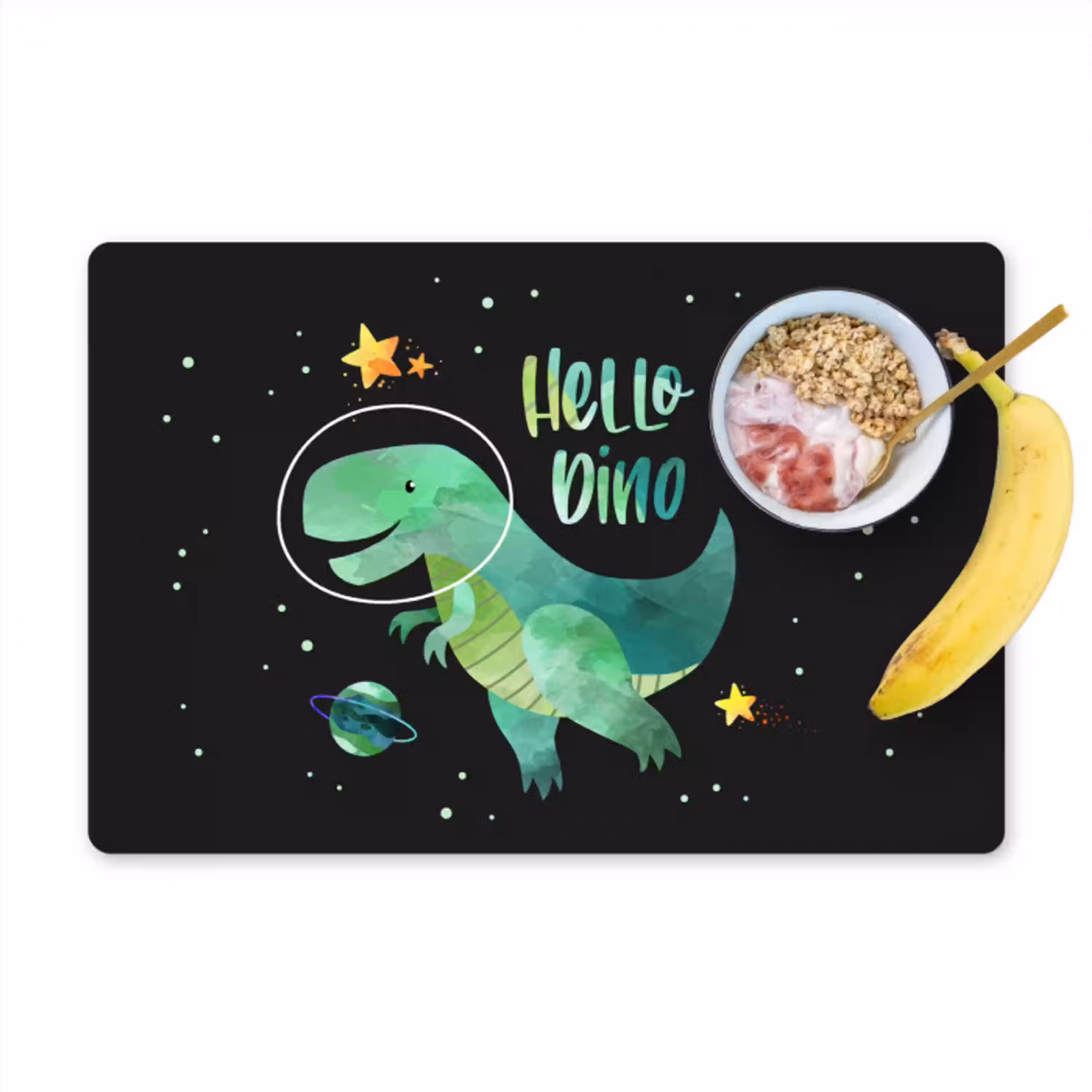 Quotes - 'Hello dino' - Spreuken - Jongens - Kids - Kinderen Placemat vinyl groot -zzzproduct_Kitchenyeah-website