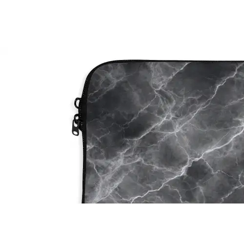Donkergrijs - Bliksem - Marmer laptophoes neopreen klein 279 -detail